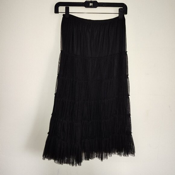 Ladies SZ 4 Jessica Howard Black Tiered Tulle Skirt - Picture 1 of 3